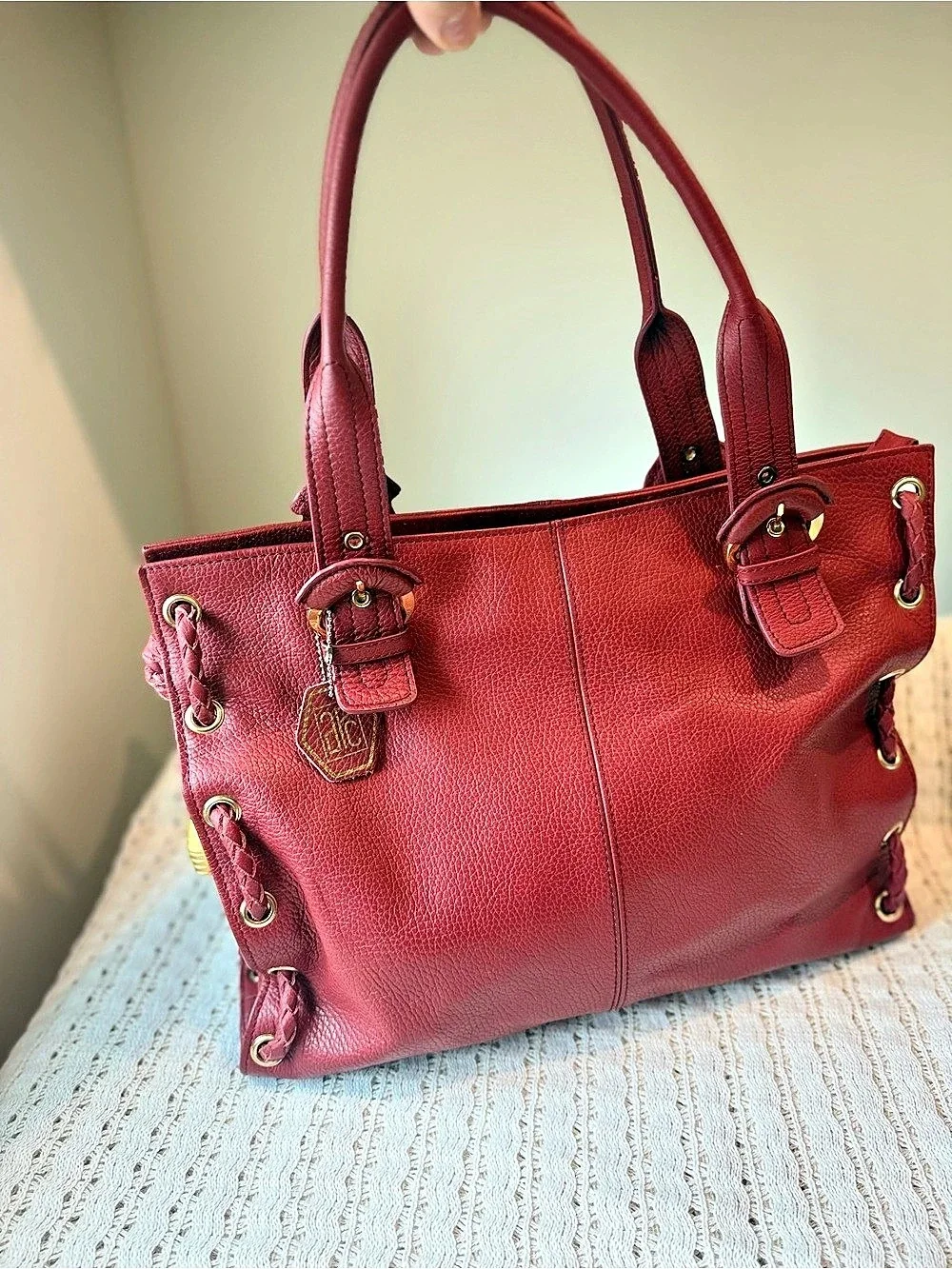 APC vintage 🍒 Red Leather Tote